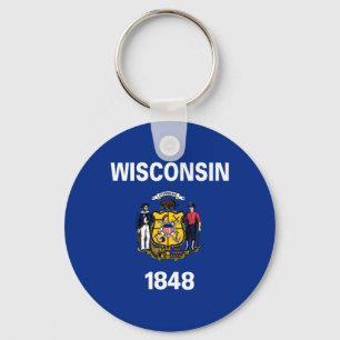 Wisconsin State Flag Keychain