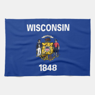 Wisconsin State Flag Kitchen Towel