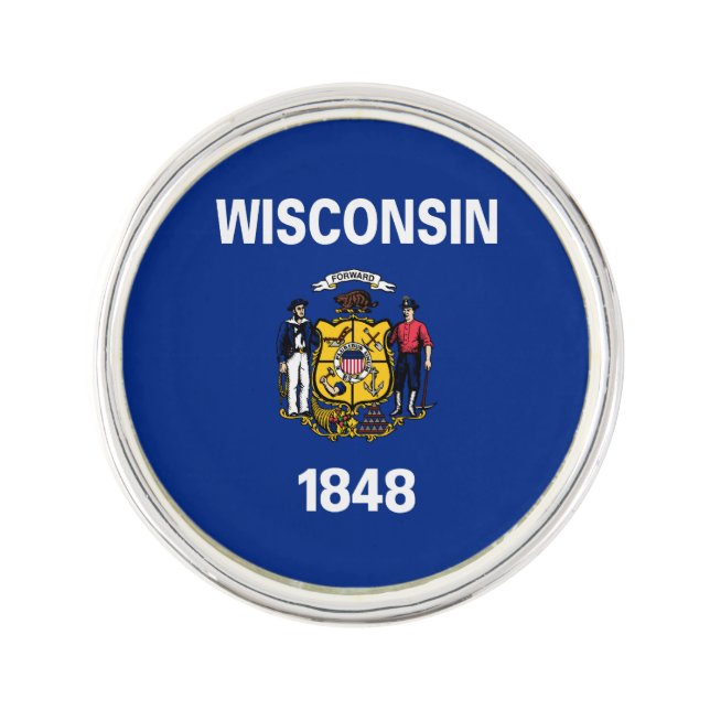 Wisconsin State Flag Lapel Pin (Front)