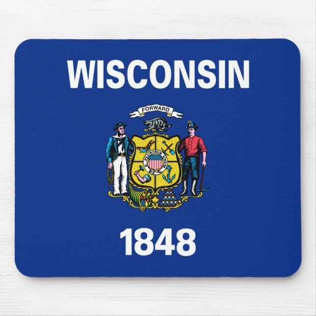 Wisconsin State Flag Mouse Pad (Front)