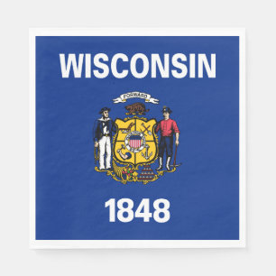 Wisconsin State Flag Napkins