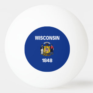 Wisconsin State Flag Ping Pong Ball