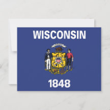 Wisconsin State Flag Sailor Miner Plow Anchor 1848