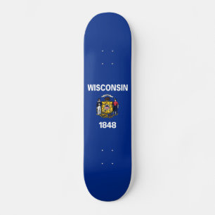 Wisconsin State Flag Skateboard
