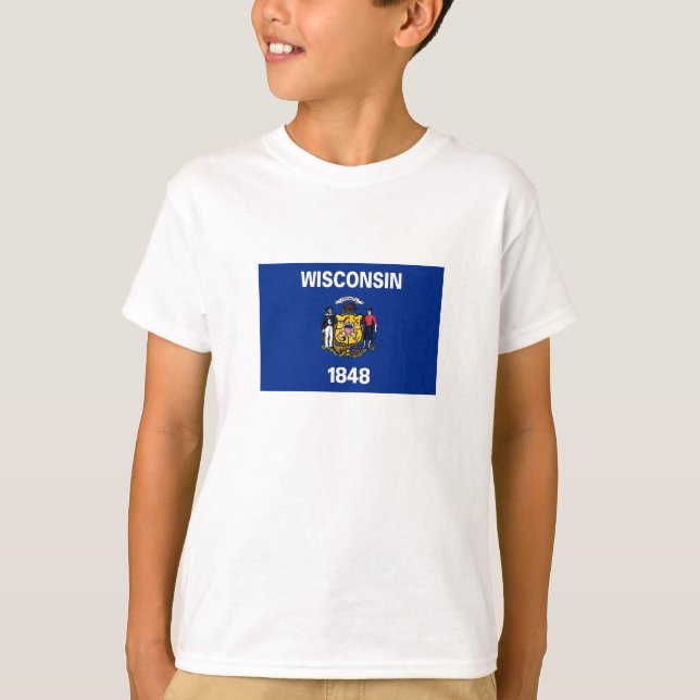 Wisconsin State Flag T-Shirt (Front)