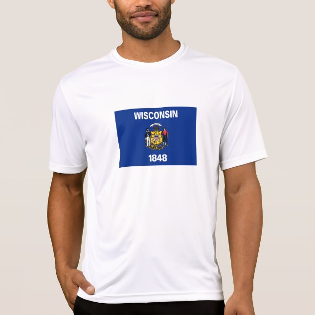 Wisconsin State Flag T-Shirt (Front)