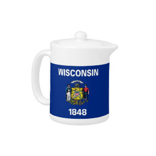 Wisconsin State Flag Teapot
