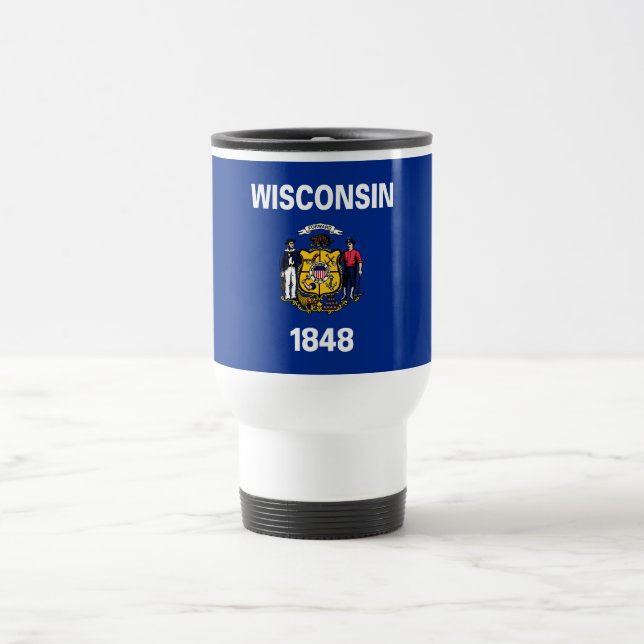 Wisconsin State Flag Travel Mug (Center)