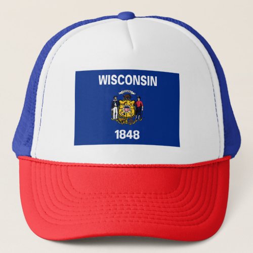 Wisconsin State Flag Trucker Hat
