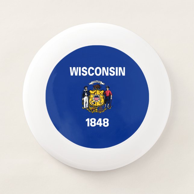 Wisconsin State Flag Wham-O Frisbee (Front)
