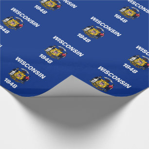 Wisconsin State Flag Wrapping Paper