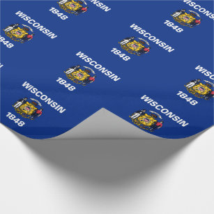 Wisconsin State Flag Wrapping Paper