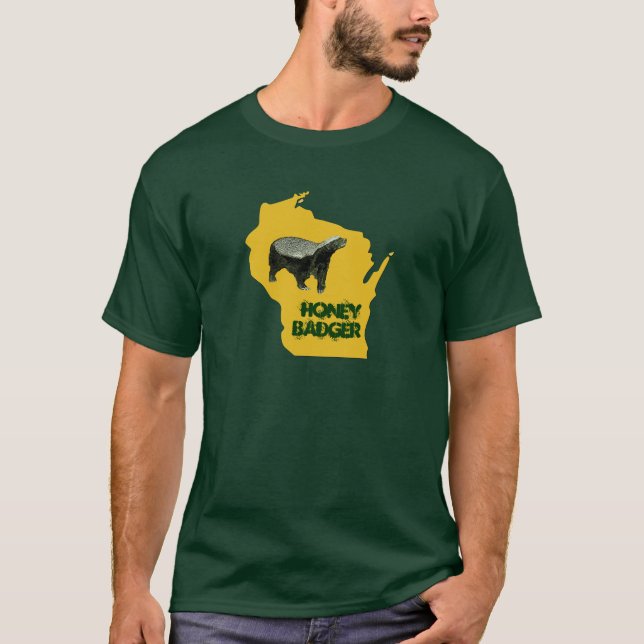 Wisconsin State Honey Badger T-Shirt (Front)