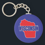 Wisconsin State Keychain<br><div class="desc">Wisconsin State</div>