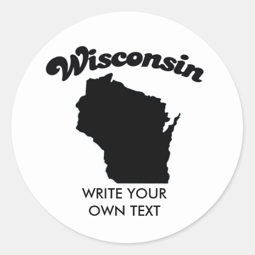 WISCONSIN STATE MOTTO T_SHIRT CLASSIC ROUND STICKER