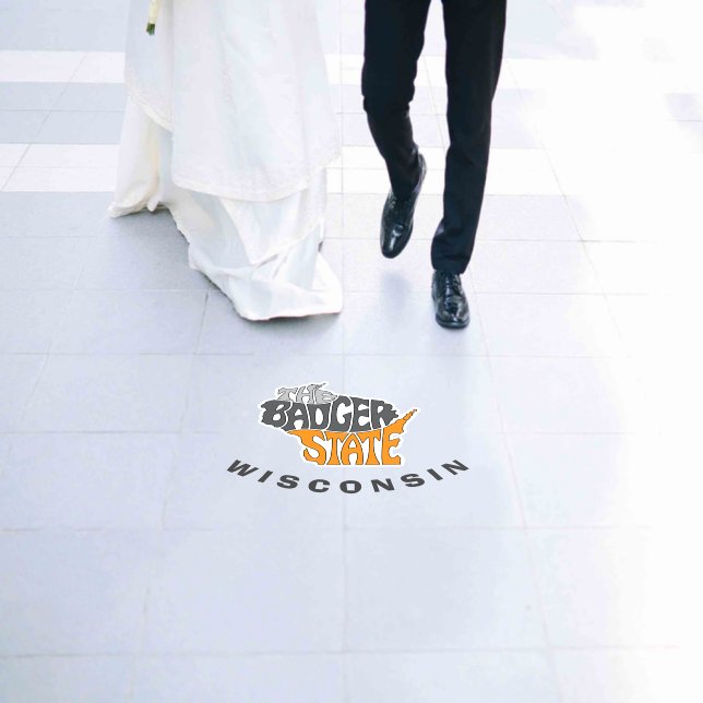 Wisconsin State Nickname Word Art  Floor Decals (Wedding)