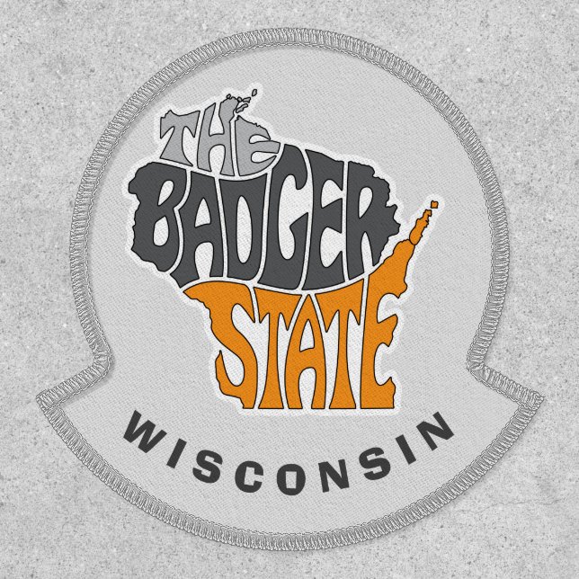 Wisconsin State Nickname Word Art Patch (Front)