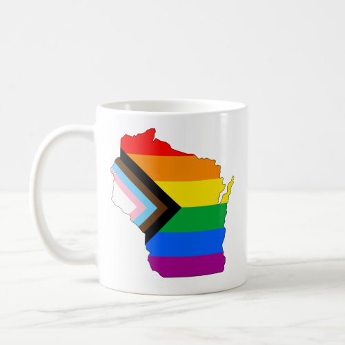 Wisconsin State Pride LGBTQ Progress Pride Coffee Mug