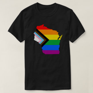 Wisconsin State Pride LGBTQ Progress Pride T-Shirt