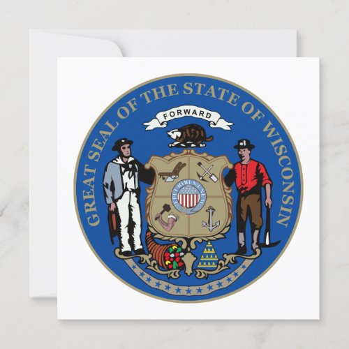 Wisconsin State Seal Invitation