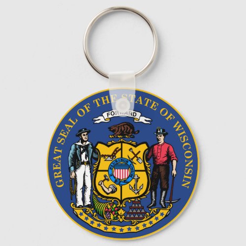 Wisconsin State Seal Keychain