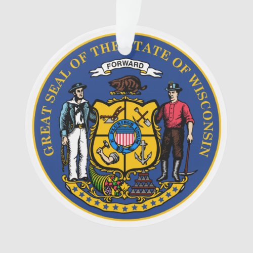 Wisconsin State Seal Ornament