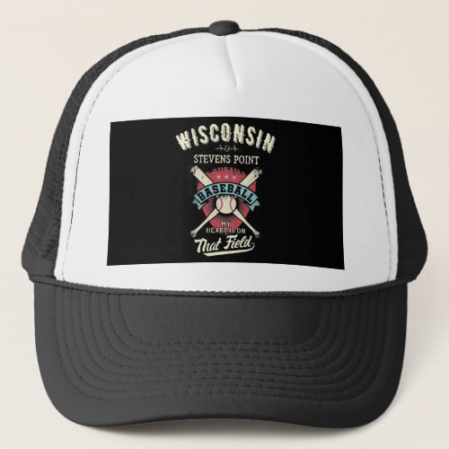Wisconsin Stevens Point Baseball Trucker Hat