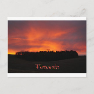 Wisconsin sunset postcard