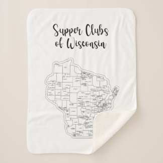 Wisconsin Supper Club Small Sherpa Blanket