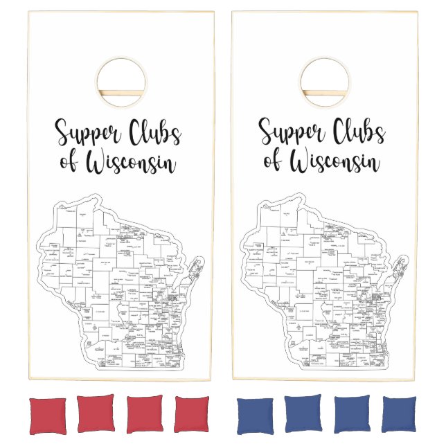 Wisconsin Supper Club Theme Cornhole Boards Set (Set)