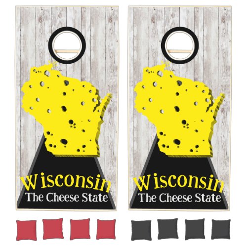 Wisconsin The Cheese State Backyard Cornhole Set