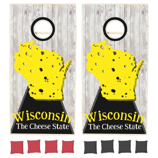 Wisconsin The Cheese State Backyard Cornhole Set (Set)