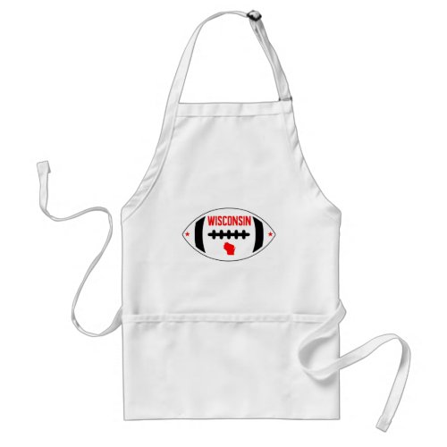 Wisconsin Themed Football Adult Apron