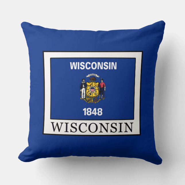 Wisconsin Throw Pillow (Front)