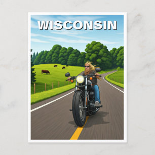 Wisconsin travel postcard