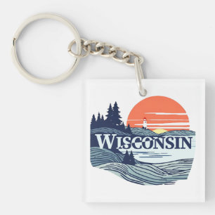 Wisconsin United States of America Keychain