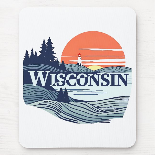 Wisconsin United States of America Mouse Pad (Front)