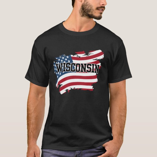Wisconsin USA T-Shirt (Front)