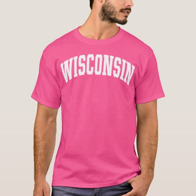 Wisconsin Varsity Style gift T-Shirt (Front)