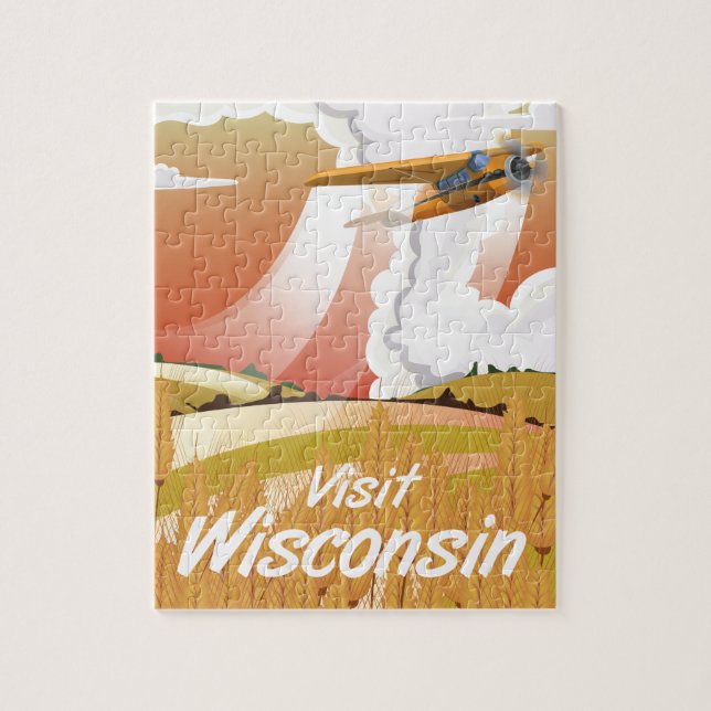 Wisconsin vintage travel poster jigsaw puzzle (Vertical)