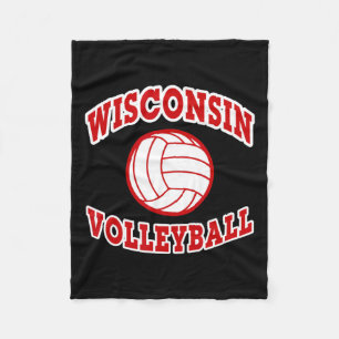Wisconsin Volleyball Classic Style Fleece Blanket