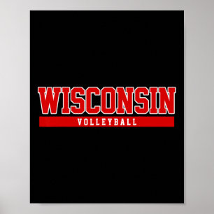 Wisconsin Volleyball For Support The University Co Poster