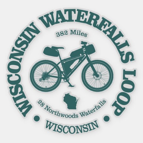 Wisconsin Waterfalls Loop cycling Sticker