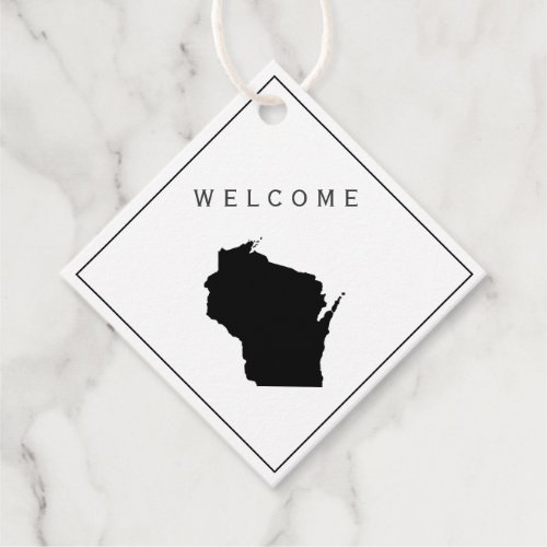 Wisconsin Welcome Bag Gift Tags Wedding Weekend Favor Tags