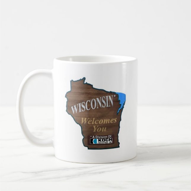 Wisconsin* Welcomes You *A Division of Koch Ind. Coffee Mug (Left)