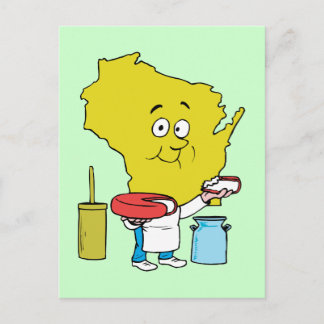 Wisconsin WI Cheese Vintage Travel Souvenir Postcard