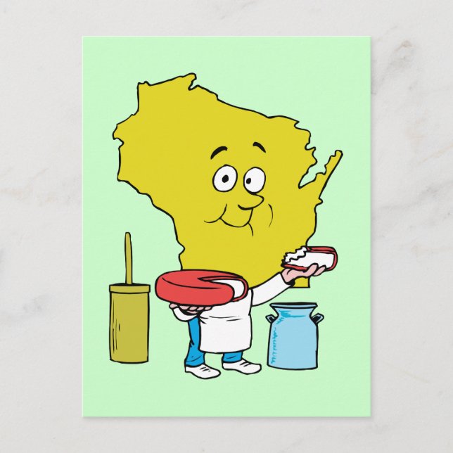Wisconsin WI Cheese Vintage Travel Souvenir Postcard (Front)