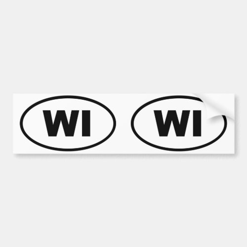 Wisconsin WI oval Bumper Sticker