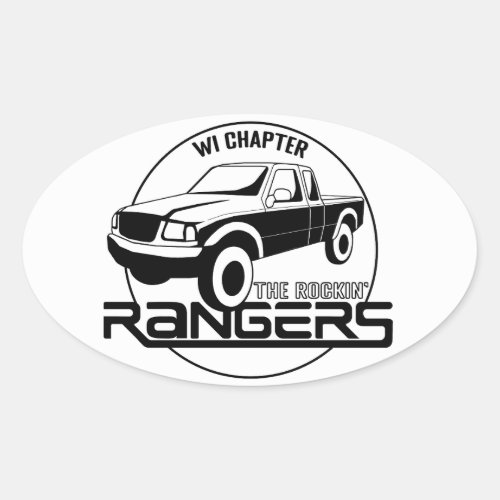 Wisconsin WI _ Rockin Rangers Chapter Later Gen Oval Sticker