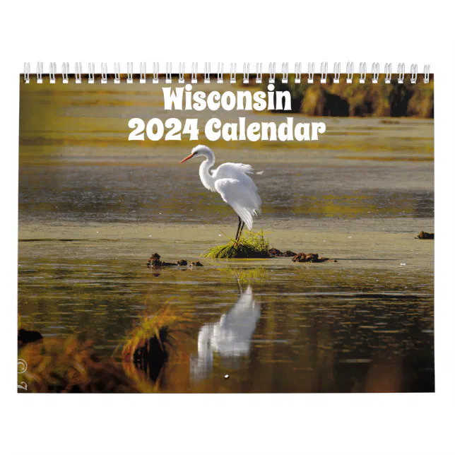 Wisconsin Wildlife Calendar 2024 Zazzle